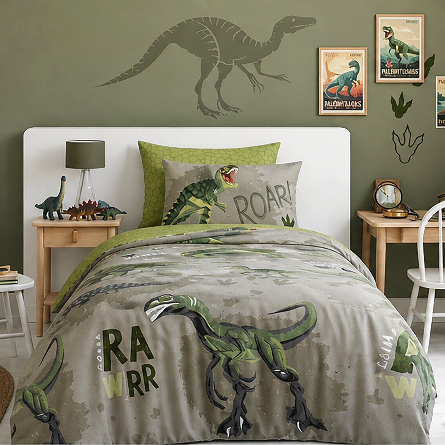2 Kids Dino Adventure Duvet Cover Set – Multi
