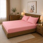 Microfibre Deep Fitted Sheet Pink