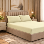 Microfibre Deep Fitted Sheet - Cream