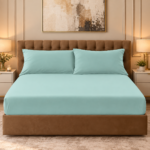 Microfibre Deep Fitted Sheet Duck Egg