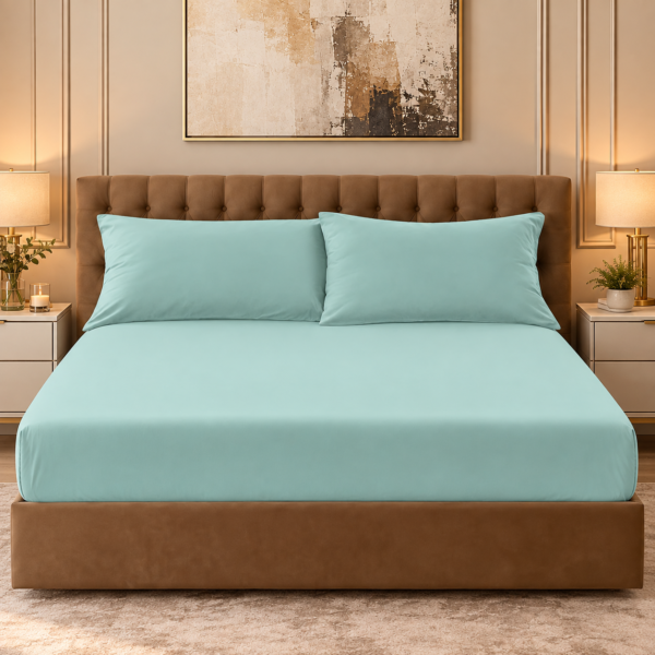 Comfort Soft Touch Deep Fitted Sheet - Duck Egg