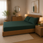 Microfibre Deep Fitted Sheet Dark Green