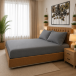 Microfibre Deep Fitted Sheet Charcoal