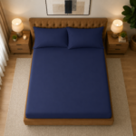 Microfibre Deep Fitted Sheet Navy