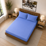Microfibre Deep Fitted Sheet Sky Blue