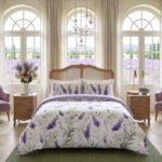 Botanical Leaves Duvet Cover Set Purple