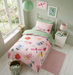 Kids Flying Insects Pattern Duvet Cover Set