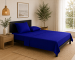 Super Soft Breathable Flat Bed Sheet - Royal Blue