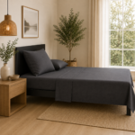 Super Soft Breathable Flat Bed Sheet - Charcoal