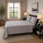Super Soft Breathable Flat Bed Sheet - Grey