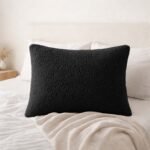 Premium Soft Teddy Fleece Pillows - Black - Image 3