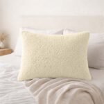 Premium Soft Teddy Fleece Pillows - Cream - Image 3