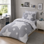 Modern Kids Star Duvet Cover Set - Grey
