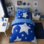 Modern Kids Star Duvet Cover Set - Navy