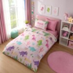 Premium Kids Dino Duvet Set - Pink