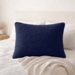 Premium Soft Teddy Fleece Pillows - Navy - Image 3