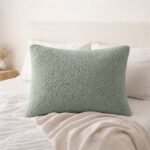 Premium Soft Teddy Fleece Pillows - Sage Green - Image 4