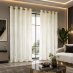 Crushed Velvet Blackout Curtains - Cream