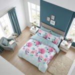 Luxury Floral Complete Bedding Set - Aqua