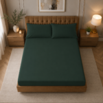 Microfibre Deep Fitted Sheet Dark Green