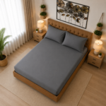 Microfibre Deep Fitted Sheet Charcoal