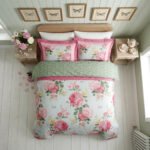 Floral Complete Bedding Set - Sage Green/Pink
