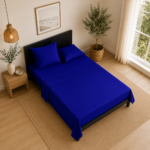 Super Soft Breathable Flat Bed Sheet - Royal Blue