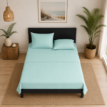 Super Soft Breathable Flat Bed Sheet - Aqua