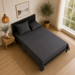 Super Soft Breathable Flat Bed Sheet - Charcoal