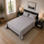 Super Soft Breathable Flat Bed Sheet - Grey