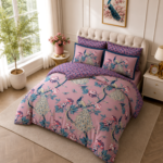 Peacock Botanical Duvet Cover Set Multi