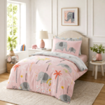 Luxury Kids Animal Duvet Set - Blush Pink