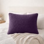 Premium Soft Teddy Fleece Pillows - Aubergine - Image 3