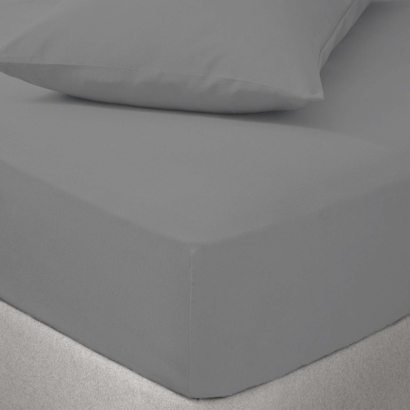 4 200 Thread Count Fitted Sheet - Grey - Image 1