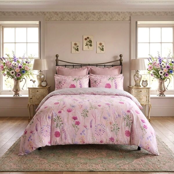 Summer Floral Reversible Complete Set - Pink