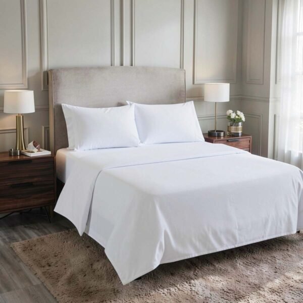 Luxury 200 TC Flat Sheet - White