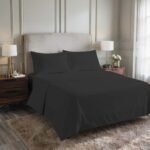 Luxury 200 TC Flat Sheet - Black