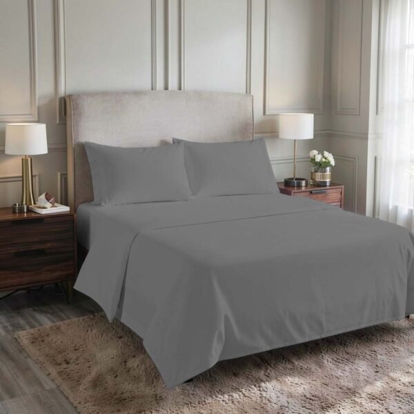 Luxury 200 TC Flat Sheet - Grey