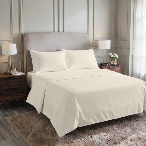 Luxury 200 TC Flat Sheet - Cream