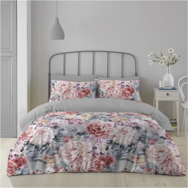 Flower Pattern Duvet Cover Set - Multi