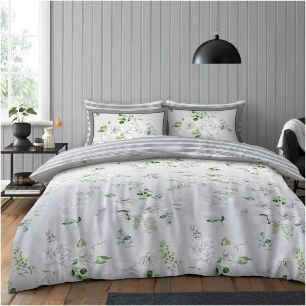Reversible Striped Duvet Cover Set Multi