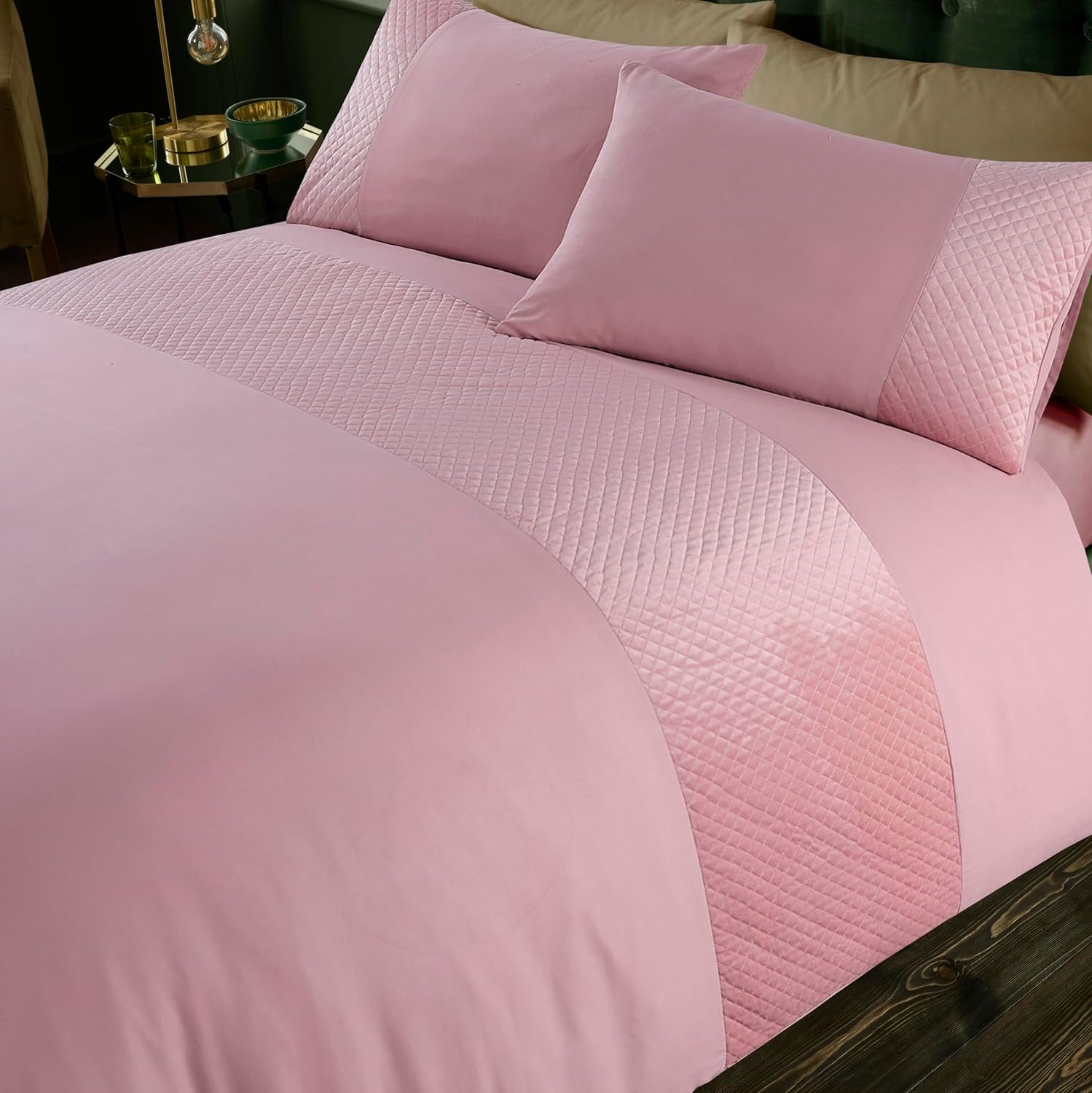 812vo3fetLL._AC_SL1500_ Diamond Velvet Duvet Cover Set - Dusty Pink