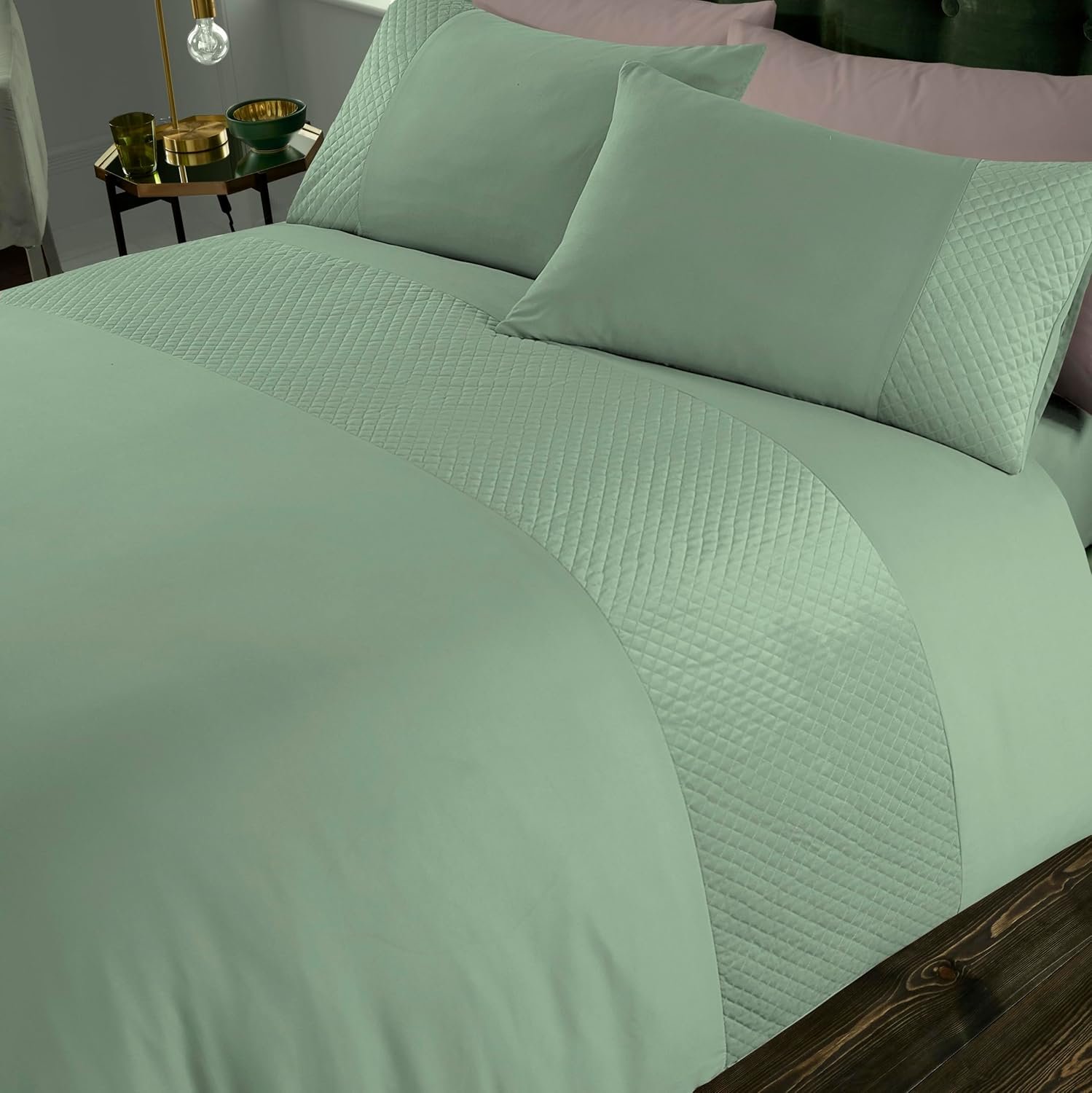 816u1OLvzWL._AC_SL1500_ Diamond Velvet Duvet Cover Set - Sage Green