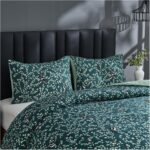 Leaves Bird Printed Duvet Cover Set - Green - Image 3