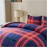 Denim Check Printed Duvet Cover Set - Multi - Image 6