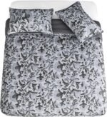 Botanical Leaves Duvet Cover Set - Charcoal - Image 2