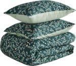 Leaves Bird Printed Duvet Cover Set - Green - Image 4