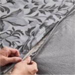 Botanical Leaves Duvet Cover Set - Charcoal - Image 4