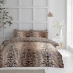 Luxury Animal Print Duvet Cover Set Brown