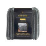 Fleece Bedding Ribbed Duvet Cover Set - Charcoal - Image 6